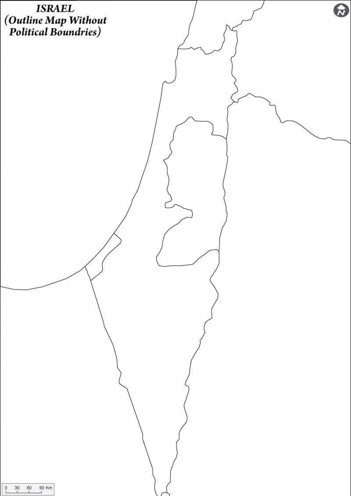 Leere Israel-Karte