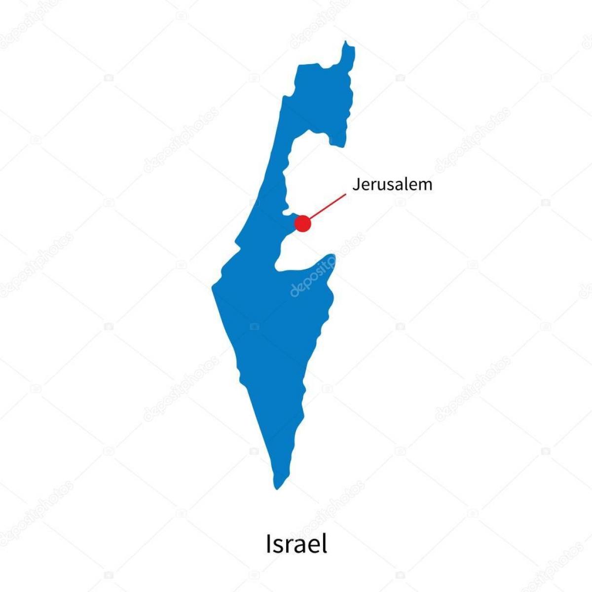 Israel Hauptstadtkarte