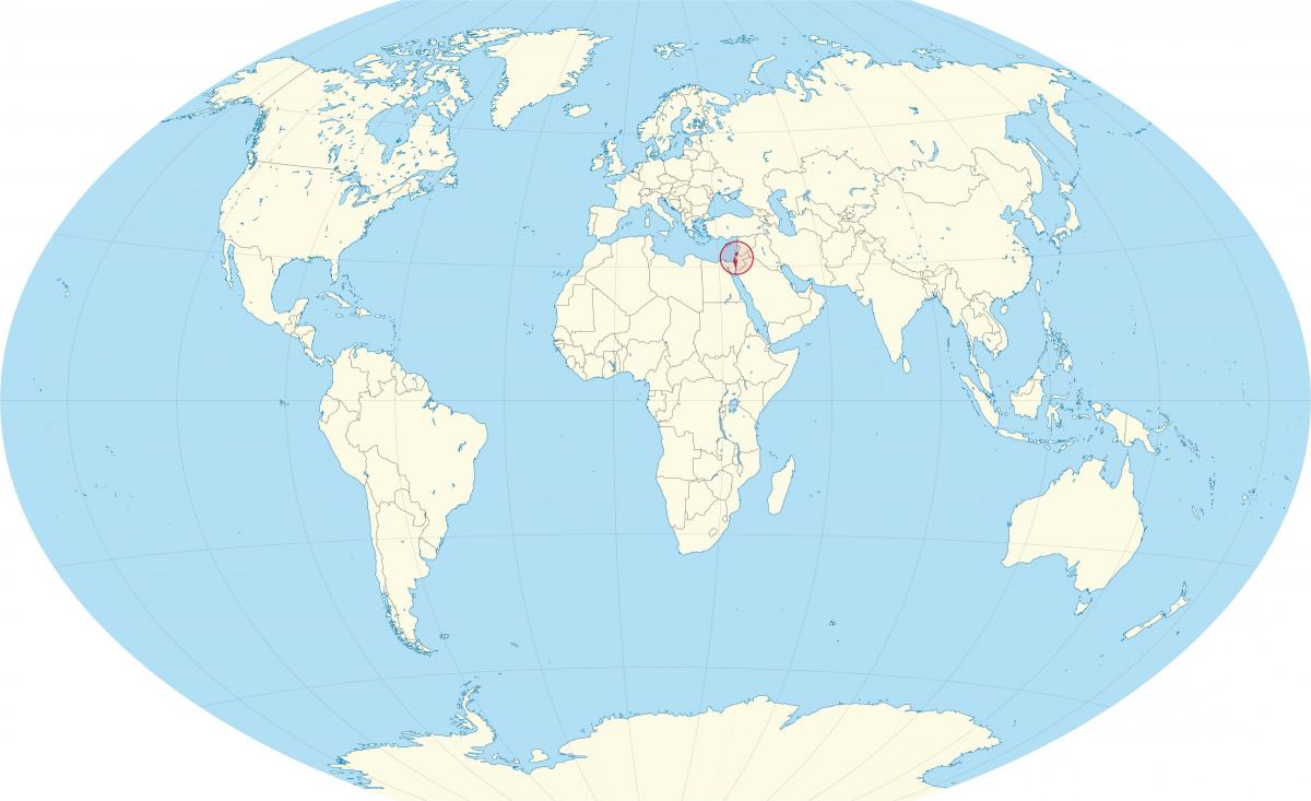 Israel Position auf der Weltkarte