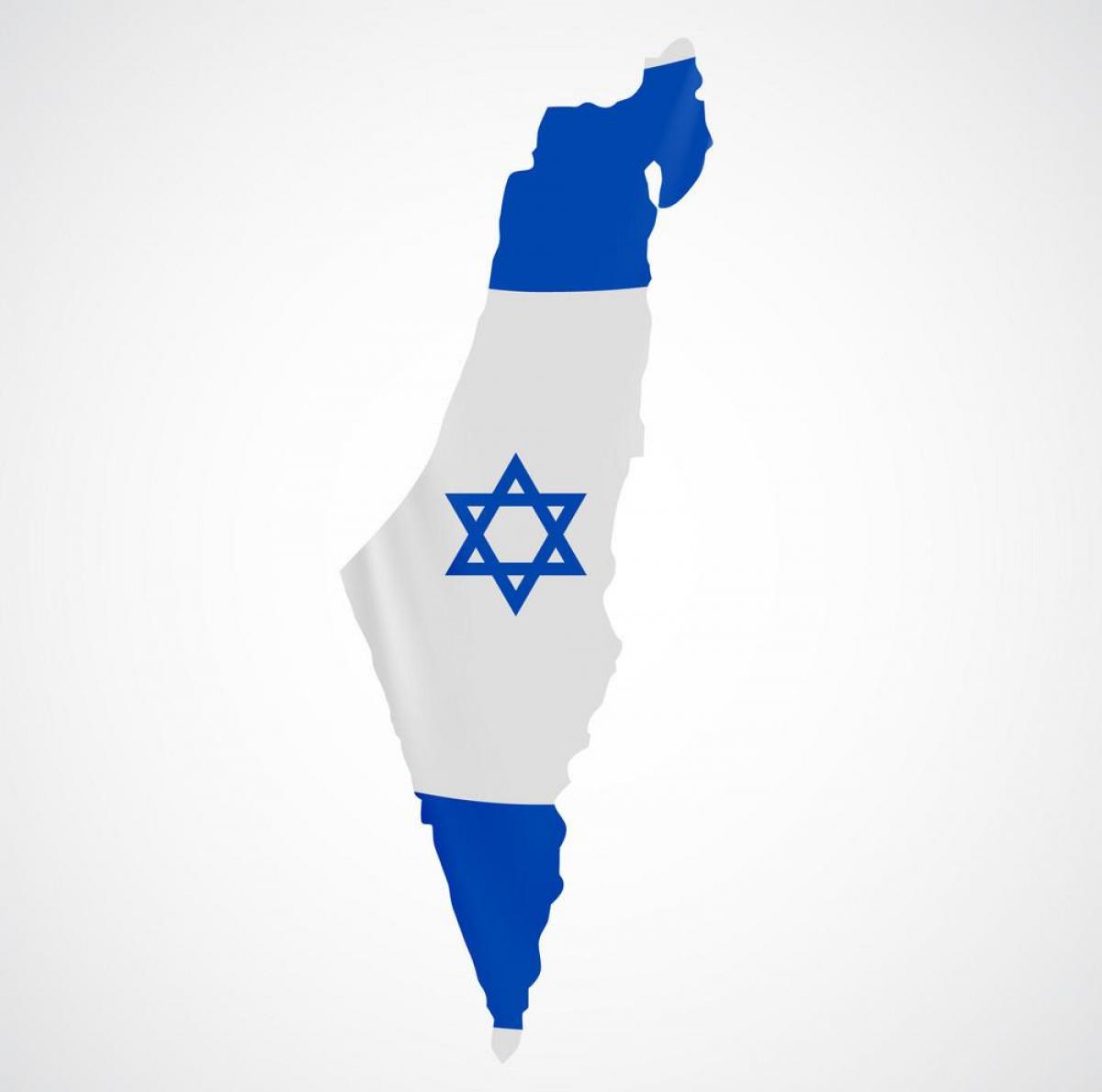 Karte der Israel-Flagge