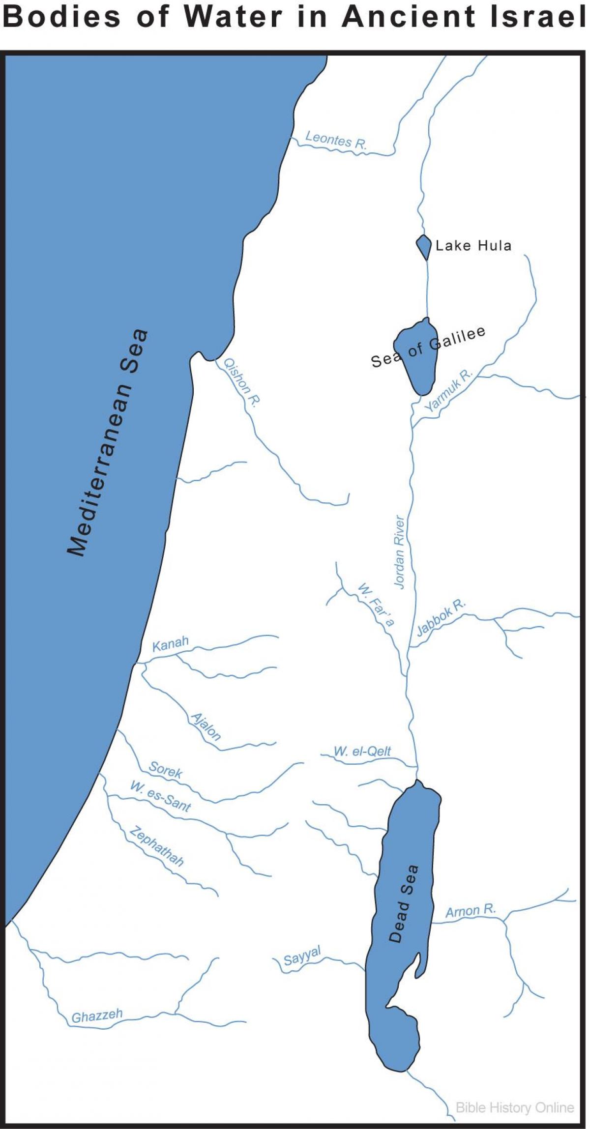 Flüsse in Israel Karte