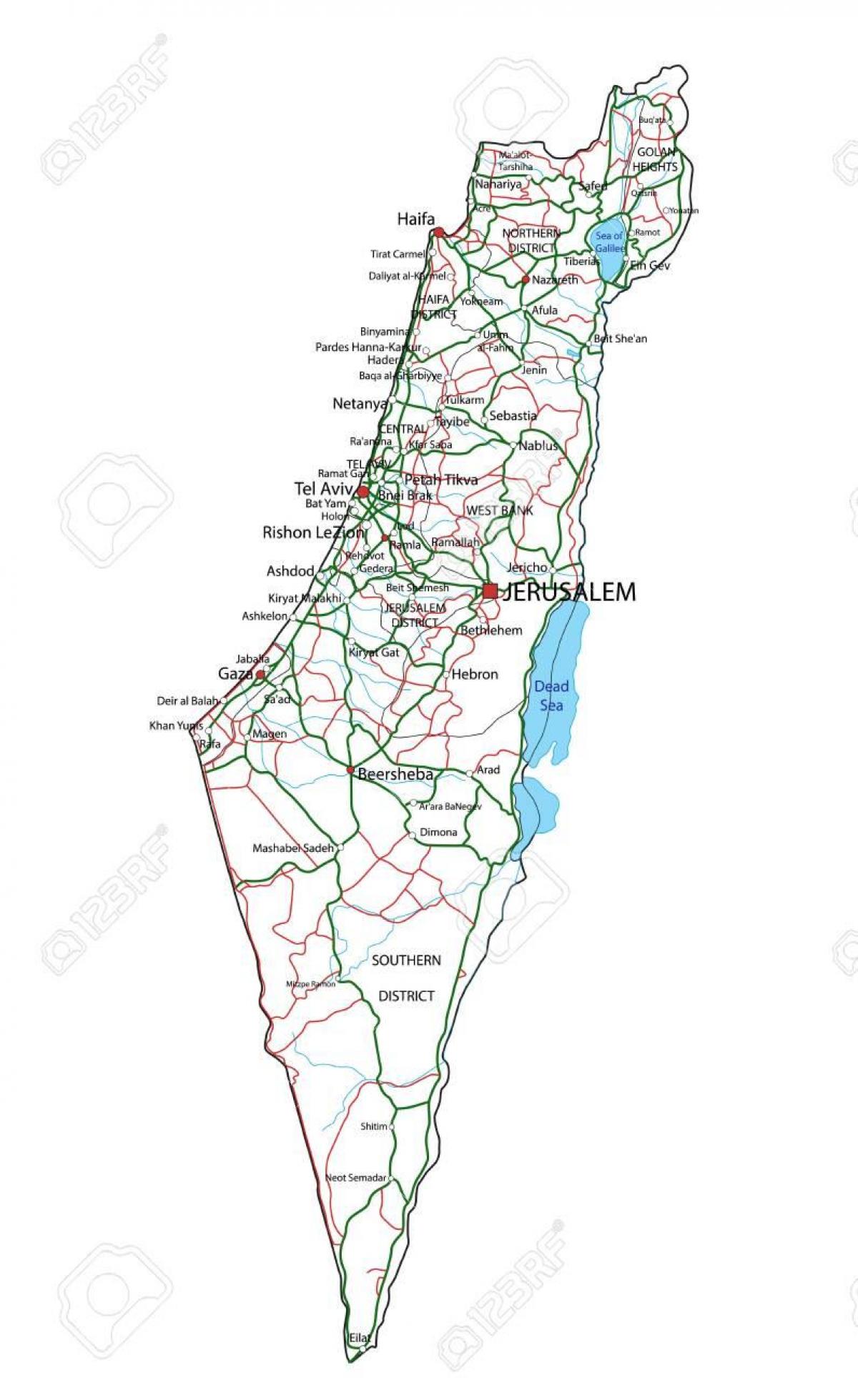 Autobahnkarte von Israel