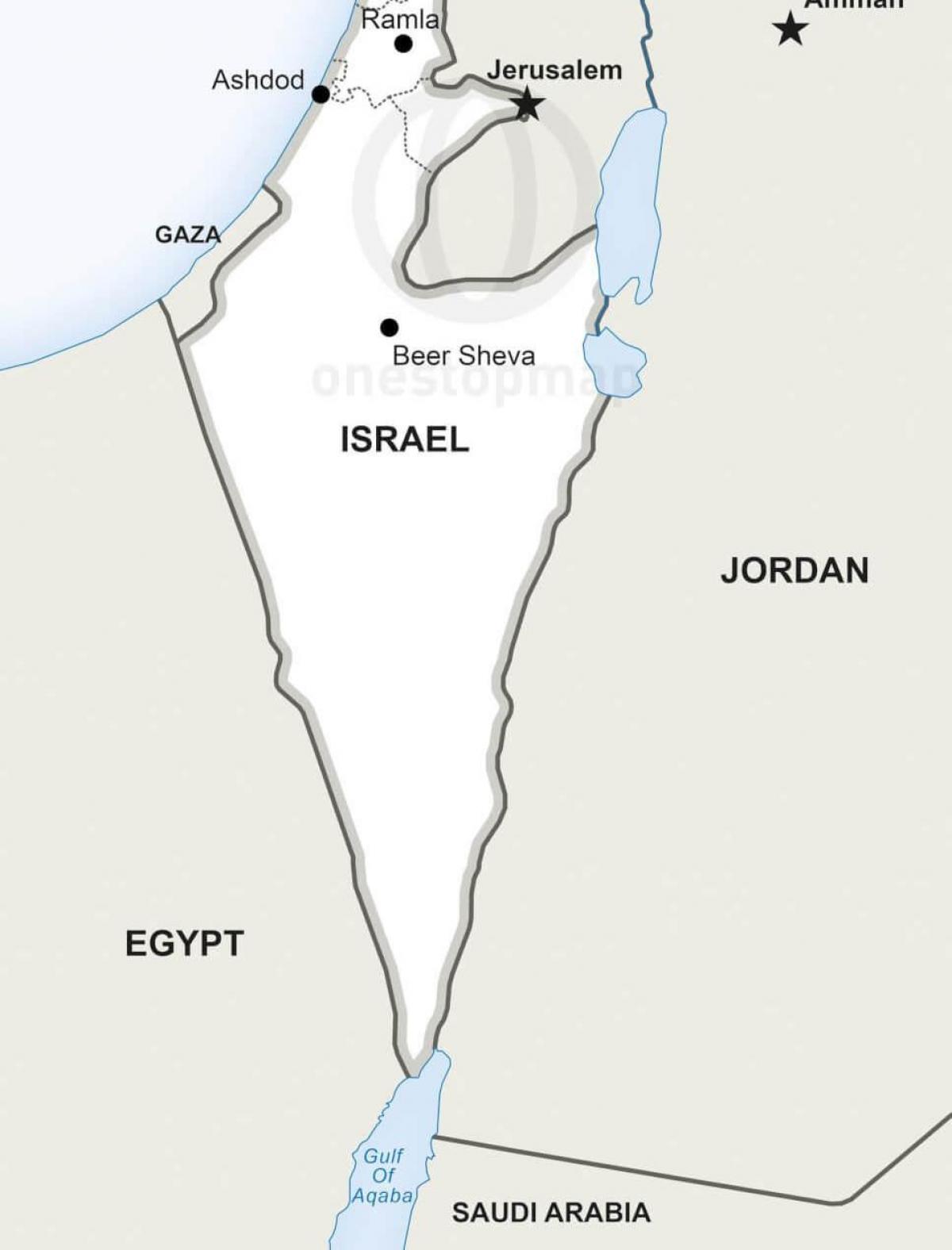 Karte von Südisrael